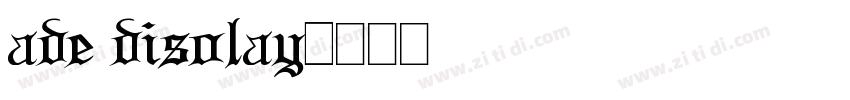 ade disolay字体转换